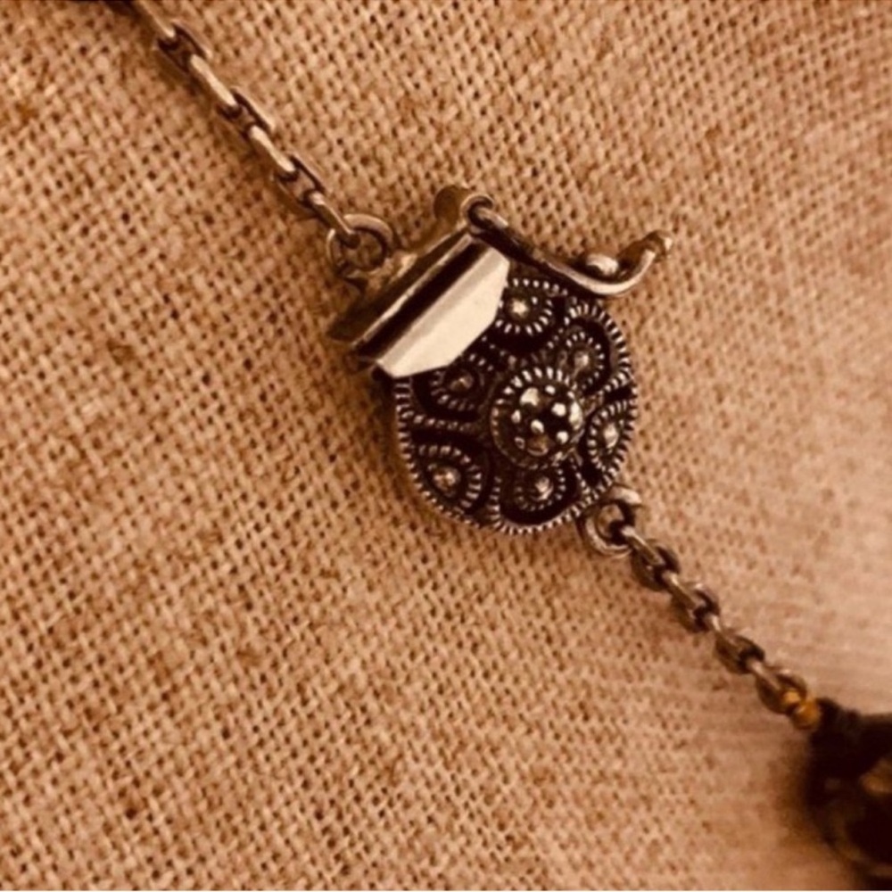 Judith Jack  | Necklace | Marcasite & Smoky Quartz Pendant - Picture 7 of 11